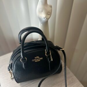 Coach Black Sydney Satchel with Gold Hardware